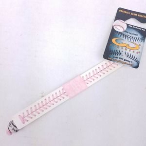 Tampa Bay Rays Pink Argyle Baseball Seam Bracelet MLB